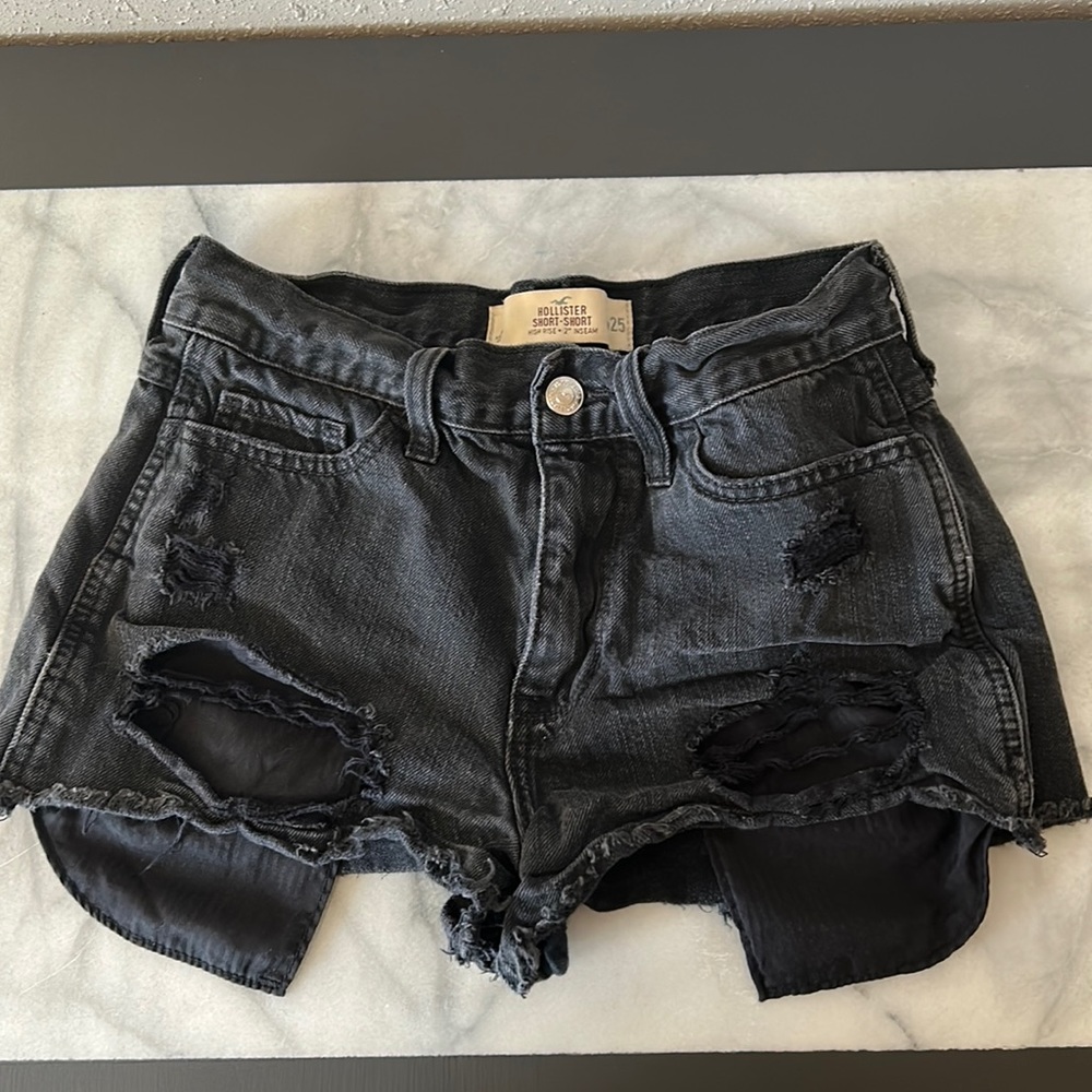 Black Jean booty shorts